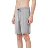 image:imageWiWi Mens Pajama Shorts Super Soft Lounge Bottoms Bamboo Viscose Cooling Sleep Bottom with Pockets S3XBnavyheather Grey