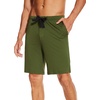 image:imageWiWi Mens Pajama Shorts Super Soft Lounge Bottoms Bamboo Viscose Cooling Sleep Bottom with Pockets S3XCarmy Green