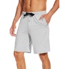 image:imageWiWi Mens Pajama Shorts Super Soft Lounge Bottoms Bamboo Viscose Cooling Sleep Bottom with Pockets S3XCash Grey