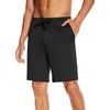 image:imageWiWi Mens Pajama Shorts Super Soft Lounge Bottoms Bamboo Viscose Cooling Sleep Bottom with Pockets S3XCblack