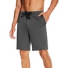 image:imageWiWi Mens Pajama Shorts Super Soft Lounge Bottoms Bamboo Viscose Cooling Sleep Bottom with Pockets S3XCcharcoal