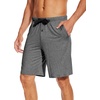 image:imageWiWi Mens Pajama Shorts Super Soft Lounge Bottoms Bamboo Viscose Cooling Sleep Bottom with Pockets S3XCdark Heather Grey