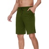 image:imageWiWi Mens Pajama Shorts Super Soft Lounge Bottoms Bamboo Viscose Cooling Sleep Bottom with Pockets S3XDarmy Green