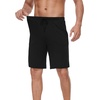 image:imageWiWi Mens Pajama Shorts Super Soft Lounge Bottoms Bamboo Viscose Cooling Sleep Bottom with Pockets S3XDblack