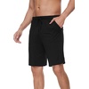 image:imageWiWi Mens Pajama Shorts Super Soft Lounge Bottoms Bamboo Viscose Cooling Sleep Bottom with Pockets S3XDblack