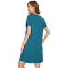 image:imageWiWi Nightgowns for Women Short Sleeve Sleepshirt Pajama Shirt Viscose from bamboo Soft Sleep Dress Vneck Nightshirt SXXLAdark Teal
