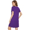 image:imageWiWi Nightgowns for Women Short Sleeve Sleepshirt Pajama Shirt Viscose from bamboo Soft Sleep Dress Vneck Nightshirt SXXLAlilac