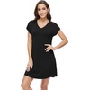 image:imageWiWi Nightgowns for Women Short Sleeve Sleepshirt Pajama Shirt Viscose from bamboo Soft Sleep Dress Vneck Nightshirt SXXLBblack