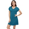 image:imageWiWi Nightgowns for Women Short Sleeve Sleepshirt Pajama Shirt Viscose from bamboo Soft Sleep Dress Vneck Nightshirt SXXLBdark Teal