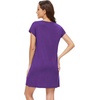image:imageWiWi Nightgowns for Women Short Sleeve Sleepshirt Pajama Shirt Viscose from bamboo Soft Sleep Dress Vneck Nightshirt SXXLBlilac