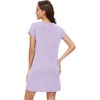 image:imageWiWi Nightgowns for Women Short Sleeve Sleepshirt Pajama Shirt Viscose from bamboo Soft Sleep Dress Vneck Nightshirt SXXLBtaro Purple
