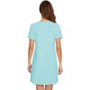 image:imageWiWi Nightgowns for Women Short Sleeve Sleepshirt Pajama Shirt Viscose from bamboo Soft Sleep Dress Vneck Nightshirt SXXLCaqua