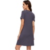 image:imageWiWi Nightgowns for Women Short Sleeve Sleepshirt Pajama Shirt Viscose from bamboo Soft Sleep Dress Vneck Nightshirt SXXLCdark Grey