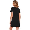 image:imageWiWi Nightgowns for Women Soft Short Sleeve Sleep Nightgown Viscose from Bamboo Night Shirt Sleepwear SXXLAblack
