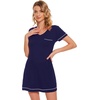 image:imageWiWi Nightgowns for Women Soft Short Sleeve Sleep Nightgown Viscose from Bamboo Night Shirt Sleepwear SXXLAnavy