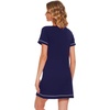 image:imageWiWi Nightgowns for Women Soft Short Sleeve Sleep Nightgown Viscose from Bamboo Night Shirt Sleepwear SXXLAnavy