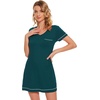 image:imageWiWi Nightgowns for Women Soft Short Sleeve Sleep Nightgown Viscose from Bamboo Night Shirt Sleepwear SXXLApeacock Green