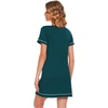 image:imageWiWi Nightgowns for Women Soft Short Sleeve Sleep Nightgown Viscose from Bamboo Night Shirt Sleepwear SXXLApeacock Green