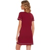 image:imageWiWi Nightgowns for Women Soft Short Sleeve Sleep Nightgown Viscose from Bamboo Night Shirt Sleepwear SXXLAwine Red