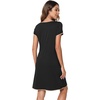 image:imageWiWi Nightgowns for Women Soft Short Sleeve Sleep Nightgown Viscose from Bamboo Night Shirt Sleepwear SXXLCblack