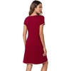 image:imageWiWi Nightgowns for Women Soft Short Sleeve Sleep Nightgown Viscose from Bamboo Night Shirt Sleepwear SXXLCwine Red