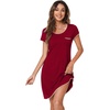 image:imageWiWi Nightgowns for Women Soft Short Sleeve Sleep Nightgown Viscose from Bamboo Night Shirt Sleepwear SXXLCwine Red