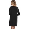 image:imageWiWi Nightgowns for Women Soft Short Sleeve Sleep Nightgown Viscose from Bamboo Night Shirt Sleepwear SXXLDblack