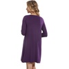 image:imageWiWi Nightgowns for Women Soft Short Sleeve Sleep Nightgown Viscose from Bamboo Night Shirt Sleepwear SXXLDdark Purple