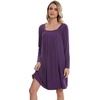 image:imageWiWi Nightgowns for Women Soft Short Sleeve Sleep Nightgown Viscose from Bamboo Night Shirt Sleepwear SXXLDdark Purple
