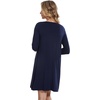 image:imageWiWi Nightgowns for Women Soft Short Sleeve Sleep Nightgown Viscose from Bamboo Night Shirt Sleepwear SXXLDnavy