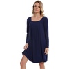 image:imageWiWi Nightgowns for Women Soft Short Sleeve Sleep Nightgown Viscose from Bamboo Night Shirt Sleepwear SXXLDnavy