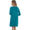 image:imageWiWi Nightgowns for Women Soft Short Sleeve Sleep Nightgown Viscose from Bamboo Night Shirt Sleepwear SXXLDteal Blue