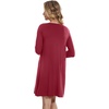 image:imageWiWi Nightgowns for Women Soft Short Sleeve Sleep Nightgown Viscose from Bamboo Night Shirt Sleepwear SXXLDwine