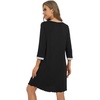 image:imageWiWi Nightgowns for Women Soft Short Sleeve Sleep Nightgown Viscose from Bamboo Night Shirt Sleepwear SXXLEblack