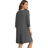 image:imageWiWi Nightgowns for Women Soft Short Sleeve Sleep Nightgown Viscose from Bamboo Night Shirt Sleepwear SXXLEcharcoal Heather