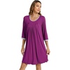 image:imageWiWi Nightgowns for Women Soft Short Sleeve Sleep Nightgown Viscose from Bamboo Night Shirt Sleepwear SXXLEpurplish Red