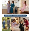 image:imageWiWi Nightgowns for Women Super Soft Sleepwear Long Sleeve V Neck Nightshirts Viscose from Bamboo Cooling Nightdress SXXLAaqua