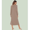 image:imageWiWi Nightgowns for Women Super Soft Sleepwear Long Sleeve V Neck Nightshirts Viscose from Bamboo Cooling Nightdress SXXLAcamel