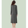 image:imageWiWi Nightgowns for Women Super Soft Sleepwear Long Sleeve V Neck Nightshirts Viscose from Bamboo Cooling Nightdress SXXLAcharcoal