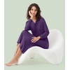 image:imageWiWi Nightgowns for Women Super Soft Sleepwear Long Sleeve V Neck Nightshirts Viscose from Bamboo Cooling Nightdress SXXLAdark Purple