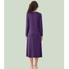 image:imageWiWi Nightgowns for Women Super Soft Sleepwear Long Sleeve V Neck Nightshirts Viscose from Bamboo Cooling Nightdress SXXLAdark Purple