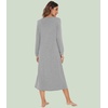 image:imageWiWi Nightgowns for Women Super Soft Sleepwear Long Sleeve V Neck Nightshirts Viscose from Bamboo Cooling Nightdress SXXLAheather Grey