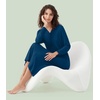 image:imageWiWi Nightgowns for Women Super Soft Sleepwear Long Sleeve V Neck Nightshirts Viscose from Bamboo Cooling Nightdress SXXLAink Blue