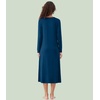image:imageWiWi Nightgowns for Women Super Soft Sleepwear Long Sleeve V Neck Nightshirts Viscose from Bamboo Cooling Nightdress SXXLAink Blue