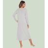 image:imageWiWi Nightgowns for Women Super Soft Sleepwear Long Sleeve V Neck Nightshirts Viscose from Bamboo Cooling Nightdress SXXLAlight Grey