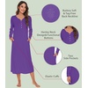 image:imageWiWi Nightgowns for Women Super Soft Sleepwear Long Sleeve V Neck Nightshirts Viscose from Bamboo Cooling Nightdress SXXLAlilac