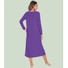 image:imageWiWi Nightgowns for Women Super Soft Sleepwear Long Sleeve V Neck Nightshirts Viscose from Bamboo Cooling Nightdress SXXLAlilac