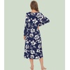 image:imageWiWi Nightgowns for Women Super Soft Sleepwear Long Sleeve V Neck Nightshirts Viscose from Bamboo Cooling Nightdress SXXLAnavy Floral