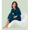 image:imageWiWi Nightgowns for Women Super Soft Sleepwear Long Sleeve V Neck Nightshirts Viscose from Bamboo Cooling Nightdress SXXLApeacock Blue