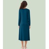 image:imageWiWi Nightgowns for Women Super Soft Sleepwear Long Sleeve V Neck Nightshirts Viscose from Bamboo Cooling Nightdress SXXLApeacock Blue